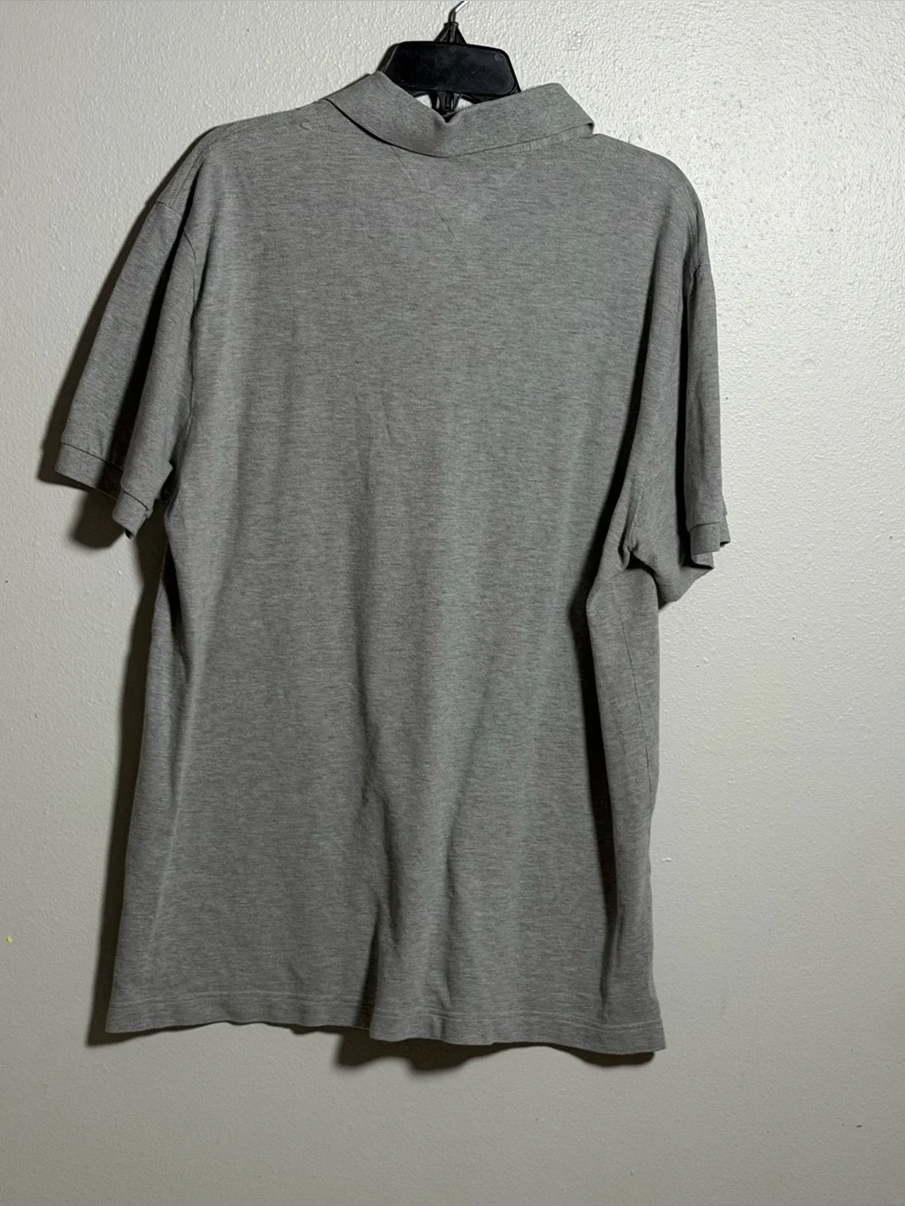 Tommy Hilfiger Men’s Grey Custom Fit Preppy Casual Polo Shirt Minimalist size XL